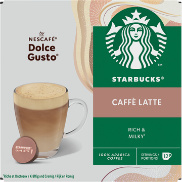 Starbucks® by Nescafé® Dolce Gusto® Caffè Latte - 12 koffiecups