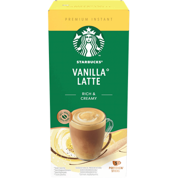 Starbucks Vanillesmaak Latte 5 x 21,5 g
