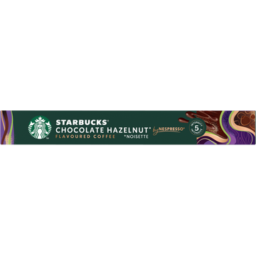 Starbucks by Nespresso Chocolate Hazelnut Flavoured Coffee 10 Capsules 51 g