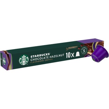 Starbucks by Nespresso Chocolate Hazelnut Flavoured Coffee 10 Capsules 51 g