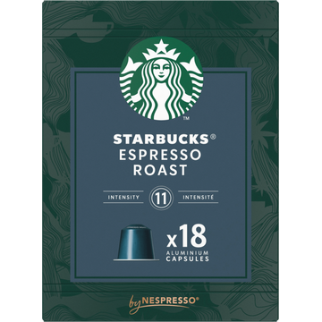 Starbucks by Nespresso Espresso Roast 18 Aluminium Capsules 99 g