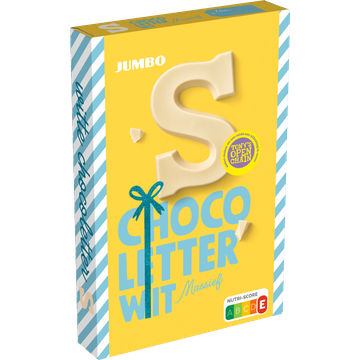 Jumbo Chocoletter S Wit Massief 135 g