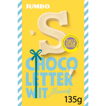 Jumbo Chocoletter S Wit Massief 135 g