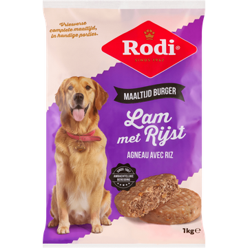 Rodi Maaltijd Burger Lam met Rijst 1 kg
