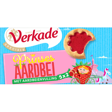 Verkade Prinses Aardbei koekjes 5x2 stuks