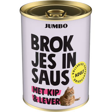 Jumbo Brokjes in Saus met Kip & Lever Adult 415 g