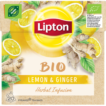 Lipton Thee BIO Lemon & Ginger 20 theezakjes 34 g