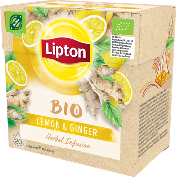 Lipton Thee BIO Lemon & Ginger 20 theezakjes 34 g