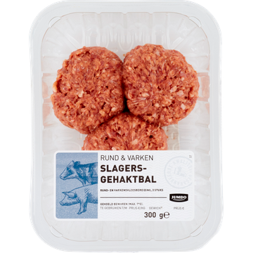 Jumbo Rund & Varken Slagersgehaktbal 3 Stuks