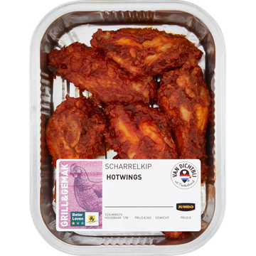 Jumbo Scharrelkip Hotwings ca. 250 g