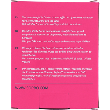 Sorbo Pannenspons metaal, 4 stuks