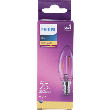 Philips Led Filament Kaars 25W E14 box