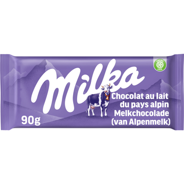 Milka Chocoladereep Alpenmelk 90g