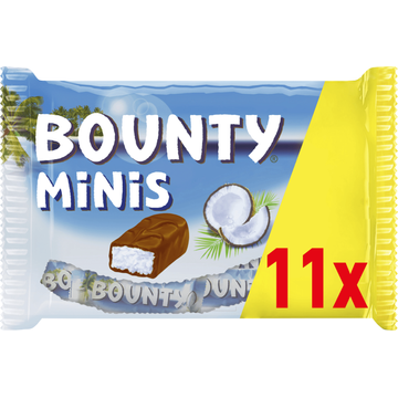 Bounty Minis chocolade kokos repen uitdeelzak 333g