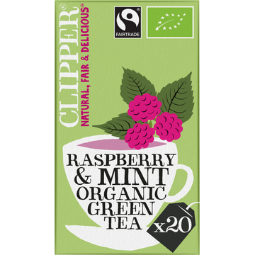 Clipper Raspberry & Mint Organic Green Tea 20 Zakjes 35 g