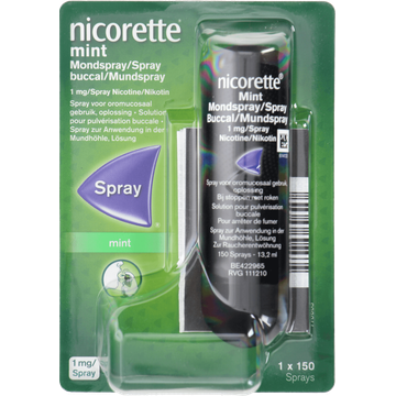 Nicorette Menthol mint mondspray 1 mg, 13,2 ml