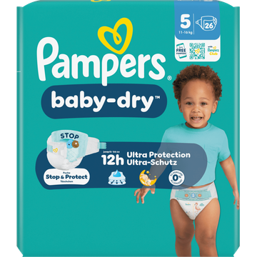 Pampers Baby-Dry Maat 5, 26 Luiers