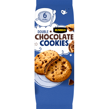 Jumbo Double Chocolate Cookies 6 Stuks