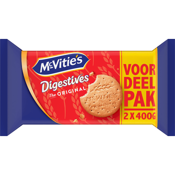 McVitie's Digestives Original koekjes Voordeelpak 2x400 g