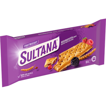 Sultana Fruitbiscuit Bosvruchten koek 5x3 stuks