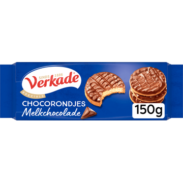 Verkade Chocorondjes Melkchocolade koekjes