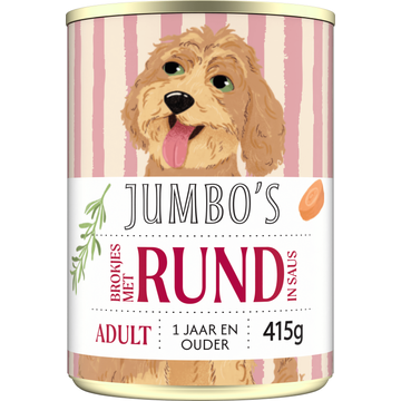 Jumbo's Brokjes met Rund in Saus met Groenten en Rozemarijn Adult 415 g