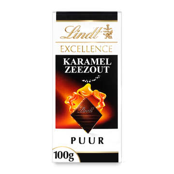 Lindt EXCELLENCE Karamel Zeezout pure chocoladereep 100 gram