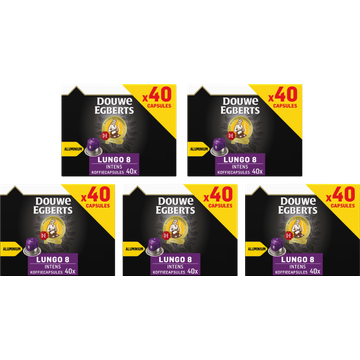 Douwe Egberts Lungo Intens Koffiecups Familiepak 40 Stuks