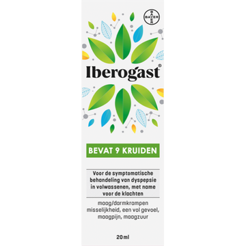 Iberogast vloeistof bij maagklachten, misselijkheid of darmkrampen, 20ml