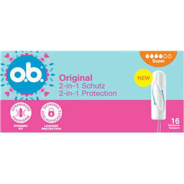 O.B. Original 2-in-1 Bescherming Tampons 16 Stuks