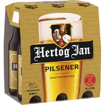 Hertog Jan Pilsener Bier Fles 6 x 30 cl
