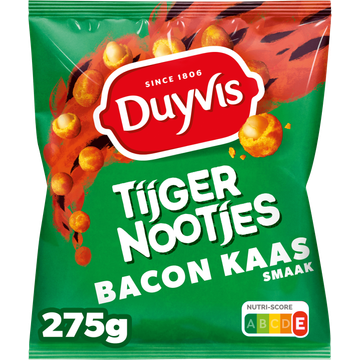 Duyvis Tijgernootjes Bacon Kaas Pinda Noten 275 gr