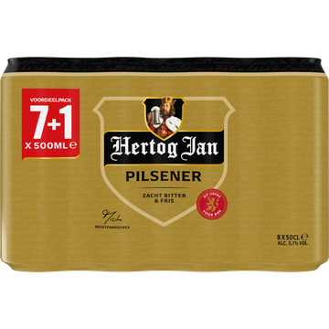 Hertog Jan Pilsener Bier Blik  7 + 1 x 50 cl