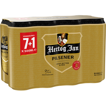 Hertog Jan Pilsener Bier Blik  7 + 1 x 50 cl