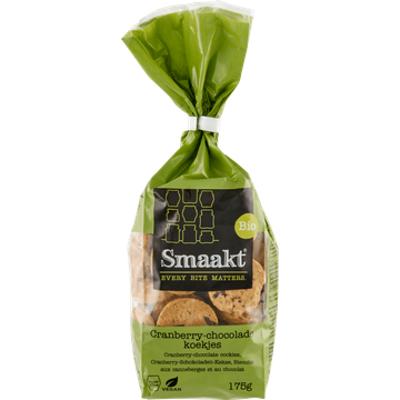 Smaakt Bio Cranberry-Chocolade Koekjes 175 g