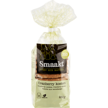 Smaakt Bio Cranberry Koeken 250 g