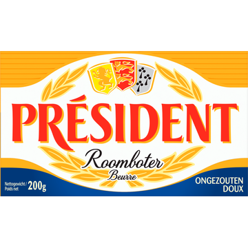Président Roomboter Ongezouten 200 g