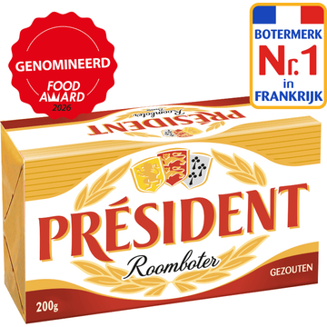 Président Roomboter Gezouten 200 g