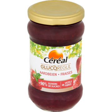 CÃ©rÃ©al Glucoregul Confituur Aardbeien 320 g