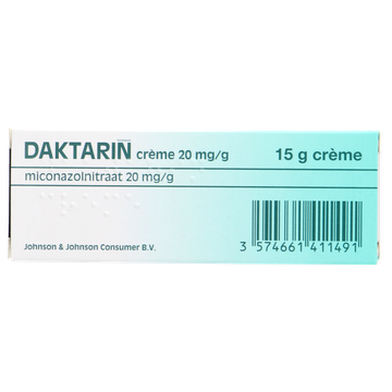 Daktarin Crème Miconazolnitraat 20 mg/g 15 g 