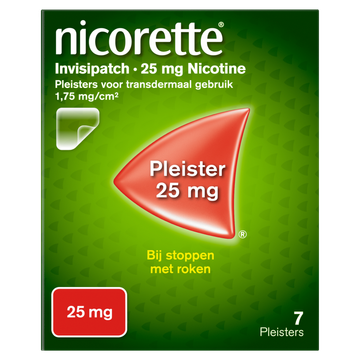 Nicorette Invisipatch 25 mg Nicotine Pleister 25 mg 7 Pleisters