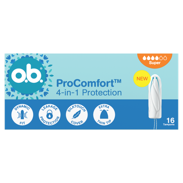 o.b. ProComfort 4-in-1 Protection Super Tampons 16 Stuks