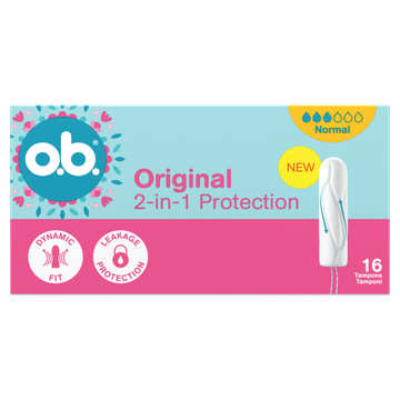 o.b. Original 2-in-1 Protection Normal Tampons 16 Stuks 