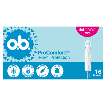 o.b. ProComfort 4-in-1 Protection Mini Tampons 16 Stuks