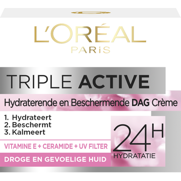 L'Oréal Paris Triple Active Hydraterende en Beschermende Dag Crème 50 ml