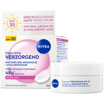 NIVEA Voedende Dagcrème SPF30 - 50ml - Gezichtscreme - Met natuurlijke amandelolie - Droge huid