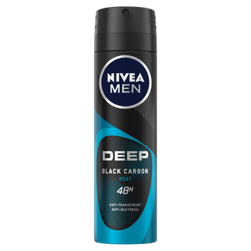 NIVEA MEN Deep Black Carbon Beat Anti-Transpirant Spray - 150ml