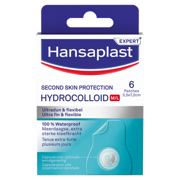 Hansaplast Expert+ Second Skin Protection Hydrocolloid M/L 3,5 x 7,2c m Patches