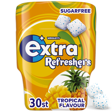 Extra Refreshers Tropical Suikervrije Kauwgom 30st
