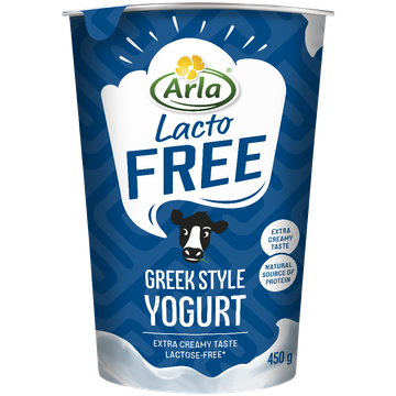 Arla Lactofree griekse stijl yoghurt lactosevrij 450g